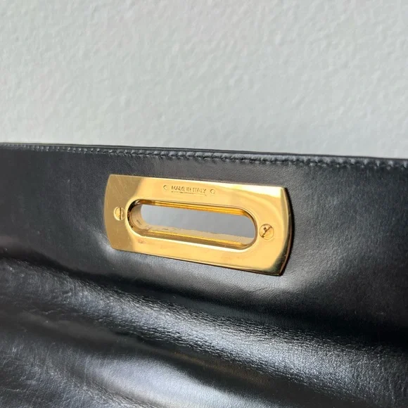 SALVATORE FERRAGAMO Iconic Top Handle Gancini Black Leather Crossbody Bag 212181 - Picture 11 of 16